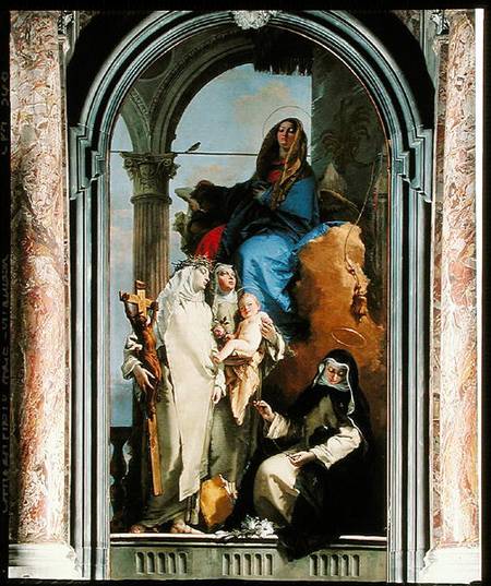 The Virgin and three Dominican saints de Giovanni Battista Tiepolo