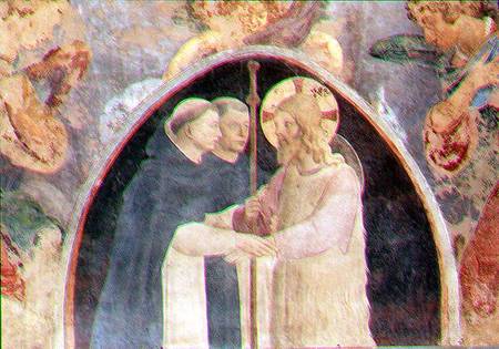 Christ welcoming two Dominican friars, lunette de Giovanni Battista Vanni