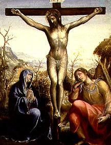 Crucified Jesus with Maria and Johannes. de Giovanni Bazzi Sodoma