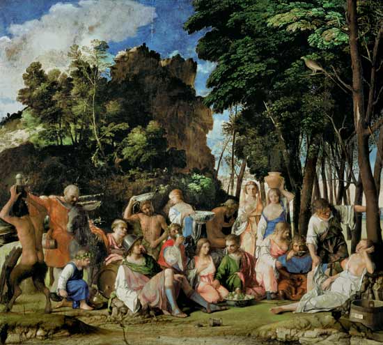 Banquet of the gods de Giovanni Bellini