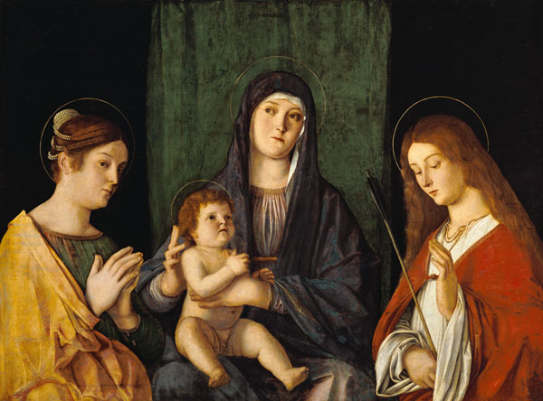 The virgin and the child with the St. Kathatina and St. Ursula de Giovanni Bellini