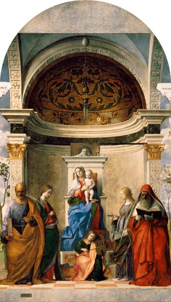 Madonna, Child & Saints/ Bellini/ 1505 de Giovanni Bellini