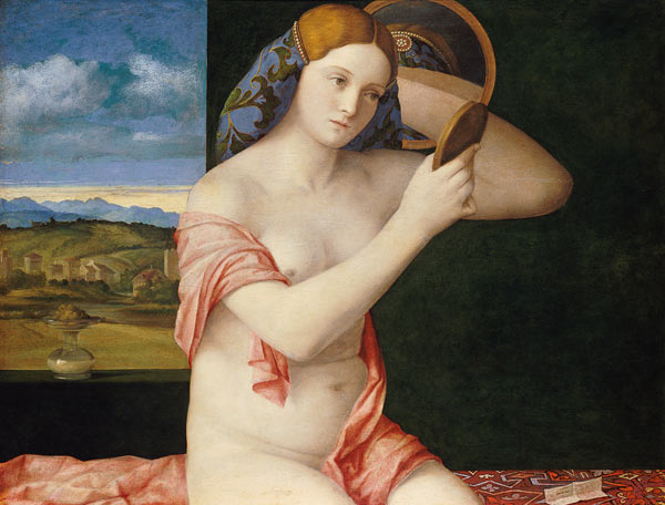 Young woman at the toilet de Giovanni Bellini