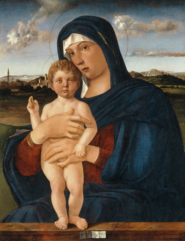 Bellini, Giovanni c.1430 - 1516. - ''Mary with the Boy Jesus, standing giving a blessing'', c.1475/8 de Giovanni Bellini