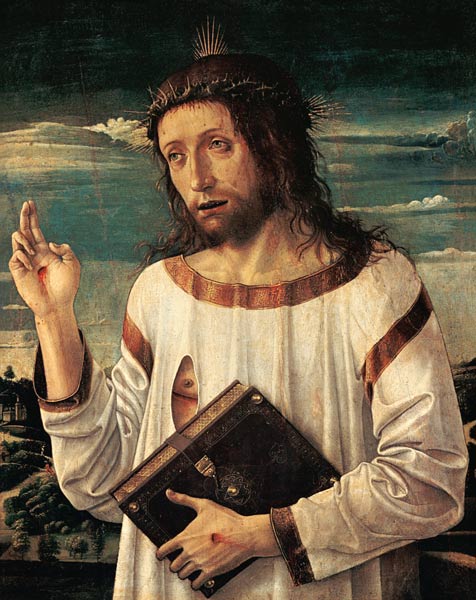 Blessing Christ. de Giovanni Bellini