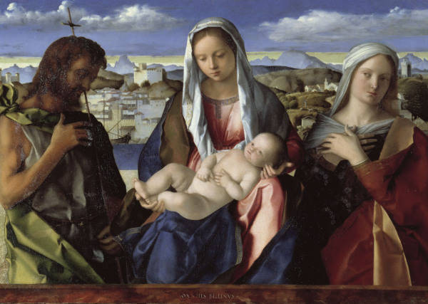 Bellini, Giovanni c.1432 - 1516. - ''Mary with Child, John the Baptist and a Saint'', between 1498 a de Giovanni Bellini