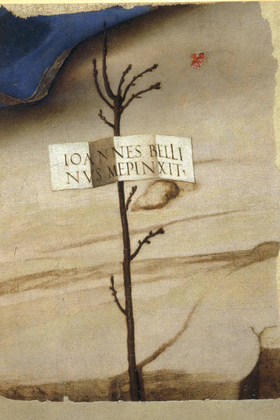 Giovanni Bellini / Fragment w.Signature de Giovanni Bellini