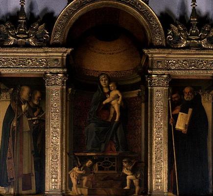 Madonna and Child and Saints (triptych altarpiece) de Giovanni Bellini