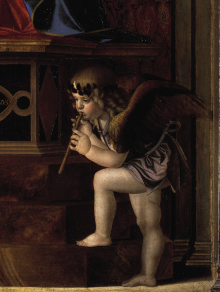 Angels making music de Giovanni Bellini