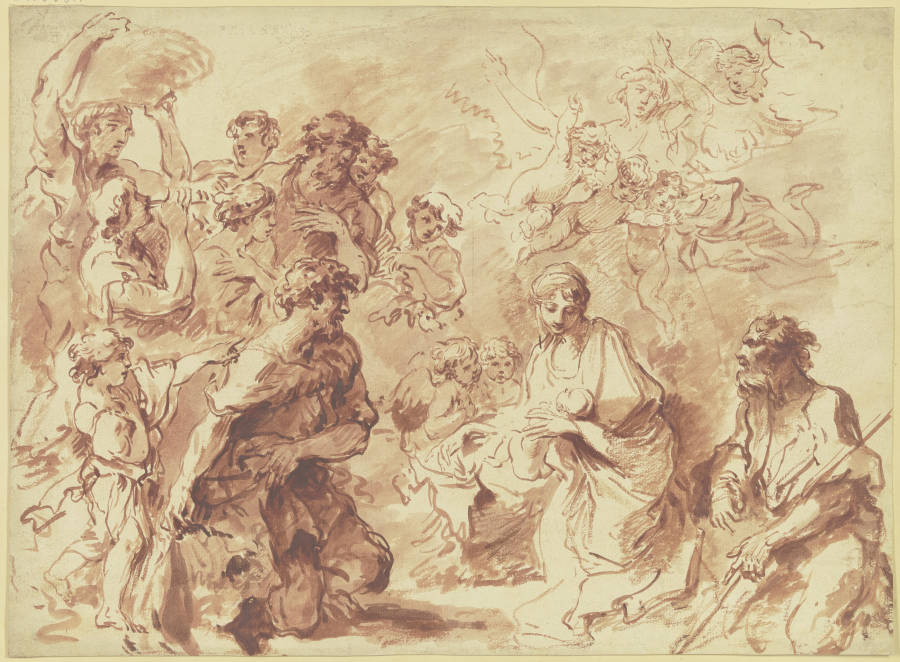 Adoration of the shepherds de Giovanni Benedetto Castiglione