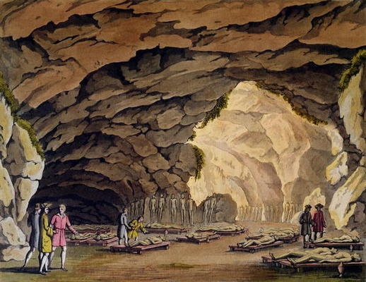 Sepulchral Cavern of the Guances, from 'Le Costume Ancien et Moderne' by Jules Ferrario, published i de Giovanni Bigatti
