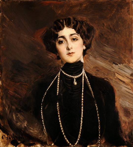 Portrait Of Lina Cavalieri de Giovanni Boldini