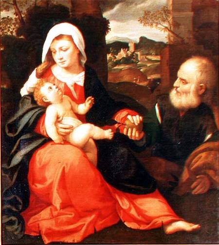 The Holy Family de Giovanni Cariani