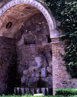 Fountain grotto incorporating an Annone Elephant, mascot of the court of Leo X, presented to Cardina de Giovanni da Udine