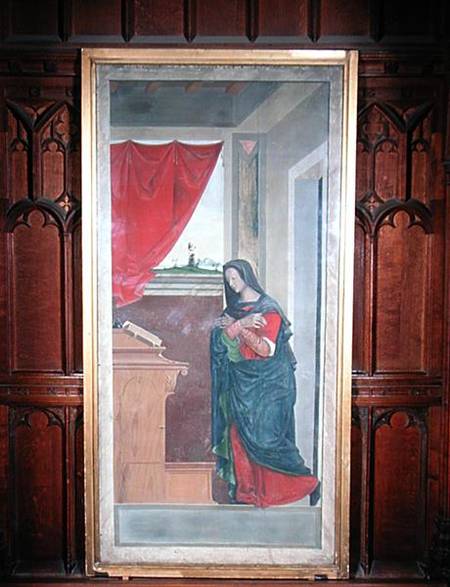 Virgin Annunciate, annunciation panel originally forming one of the outside shutters of the organ in de Giovanni de' Vajenti Speranza