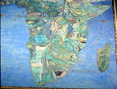 Map of Sixteenth Century India from the 'Sala del Mappamondo' (Hall of the World Maps) de Giovanni de' Vecchi