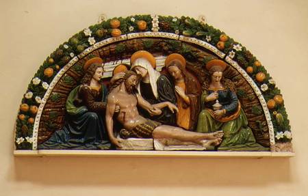 The Maries in the Sepulchre, bas relief de Giovanni della Robbia