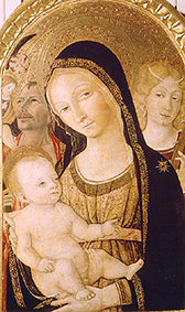 Madonna mit den Hll. Katharina und Christophorus. de Giovanni di Bartolo Matteo