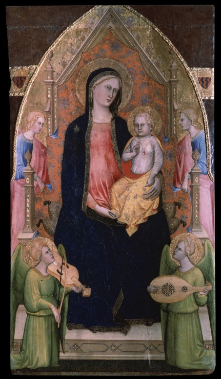 The Virgin and Child enthroned with attendant Angels de Giovanni di Bartolomeo Cristiani