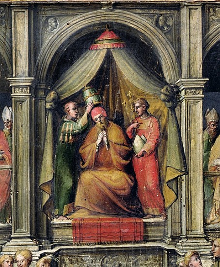 Coronation of Pope Paul II (1417-71) 1534 (detail of 249277) de Giovanni di Lorenzo Cini