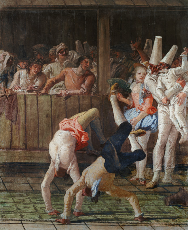 The travelling entertainers (Saltimbanchi, Colombi de Giovanni Domenico Tiepolo
