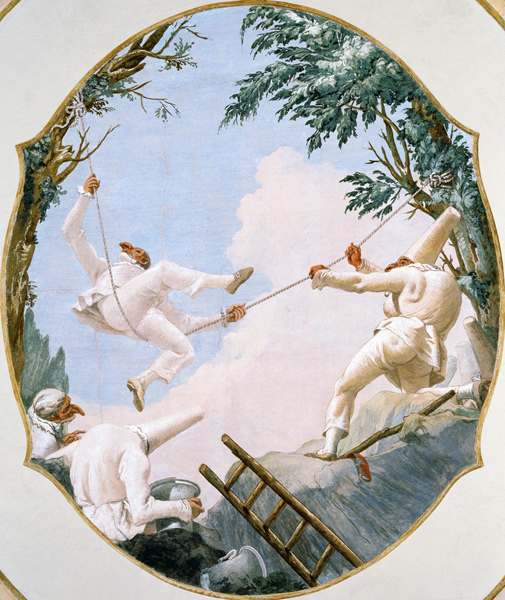 G.D.Tiepolo / Pulcinella''s Swing / 1793 de Giovanni Domenico Tiepolo
