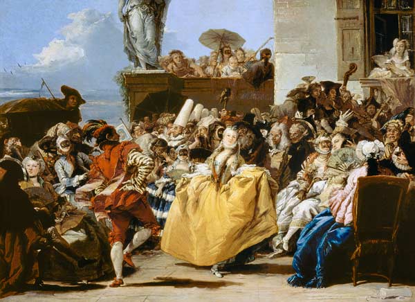The Minuet or Carnival Scene de Giovanni Domenico Tiepolo