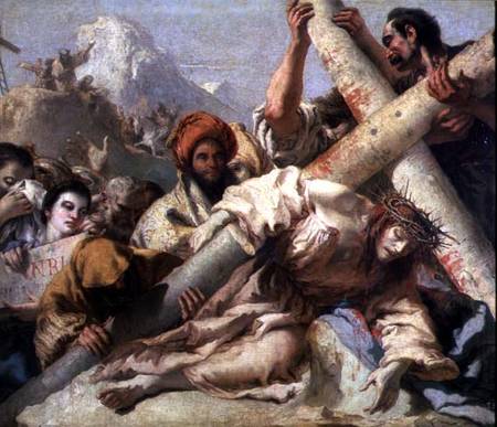 Christ's Fall on the way to Calvary de Giovanni Domenico Tiepolo