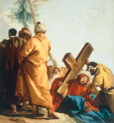 Christ falls beneath the Cross for the second time de Giovanni Domenico Tiepolo