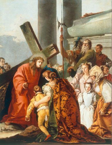 Cristo consuela una mujer aflijida de Giovanni Domenico Tiepolo