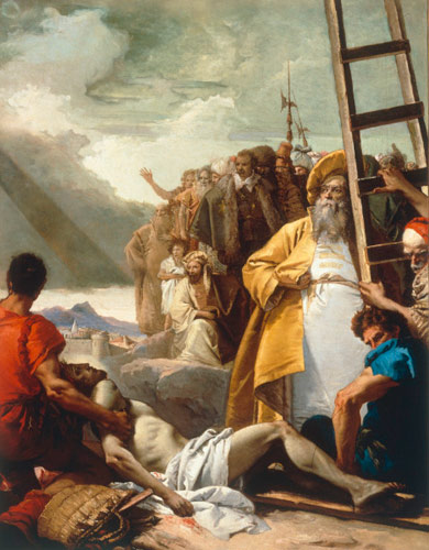 Christ is nailed to the Cross de Giovanni Domenico Tiepolo
