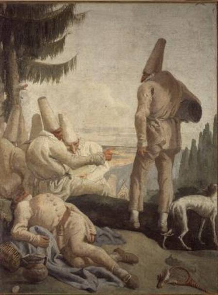Pulcinella on Holiday de Giovanni Domenico Tiepolo