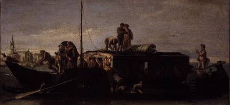 Venetian Post Barge de Giovanni Domenico Tiepolo