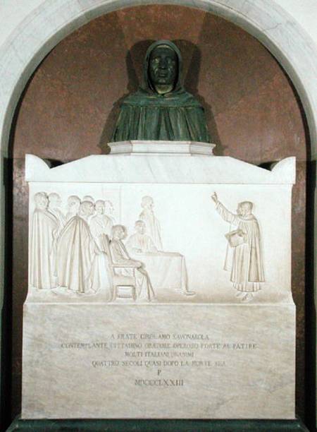 Monument to Girolamo Savonarola (1452-98) de Giovanni Dupre
