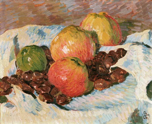 Quiet life with apples and chestnuts de Giovanni Giacometti