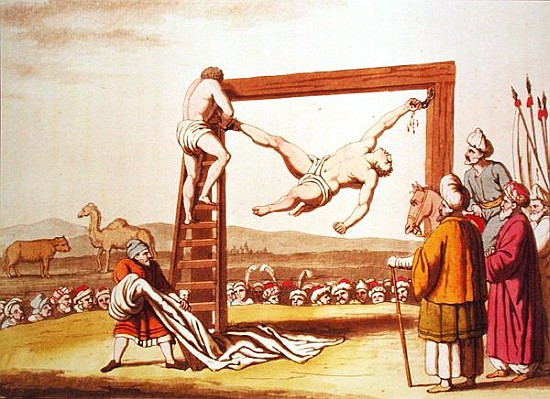 Torture Scene in Barbary, illustration from ''Costume Antico e Moderno'' de Giovanni Giulio Ferrario Milan 1815Bigatti