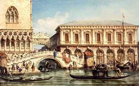 View of the Doge's Palace, the Bridge of Sighs and the Prison de Giovanni Grubacs
