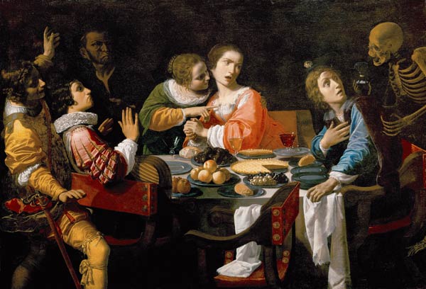 Death Comes to the Banquet Table (Memento Mori) de Giovanni Martinelli