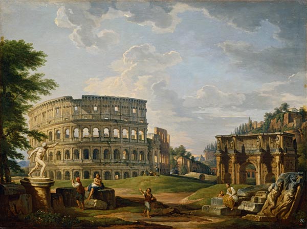 Rome, Colosseum a.Arch of Const./Pannini de Giovanni Paolo Pannini