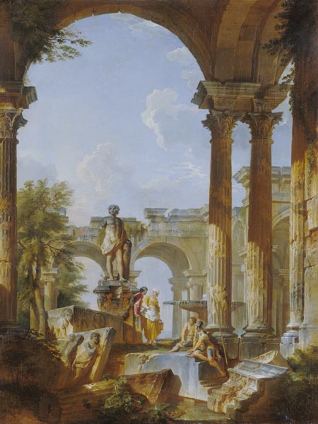 G.P.Pannini, Ideal view with ruins de Giovanni Paolo Pannini