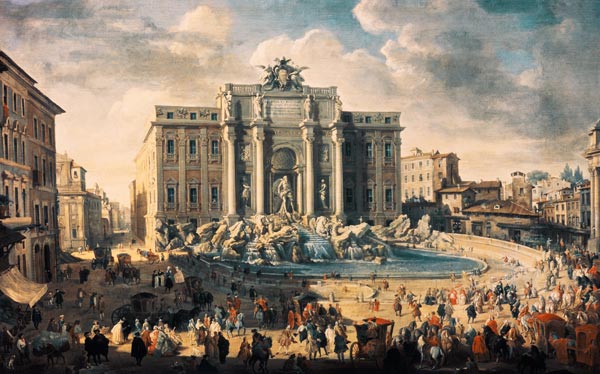 The Trevi Fountain in Rome de Giovanni Paolo Pannini