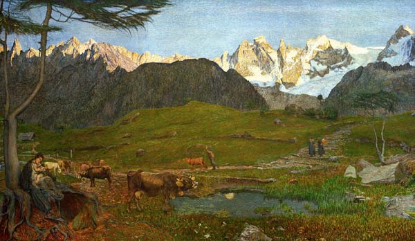 G.Segantini,Leben (Alpen-Triptychon) de Giovanni Segantini