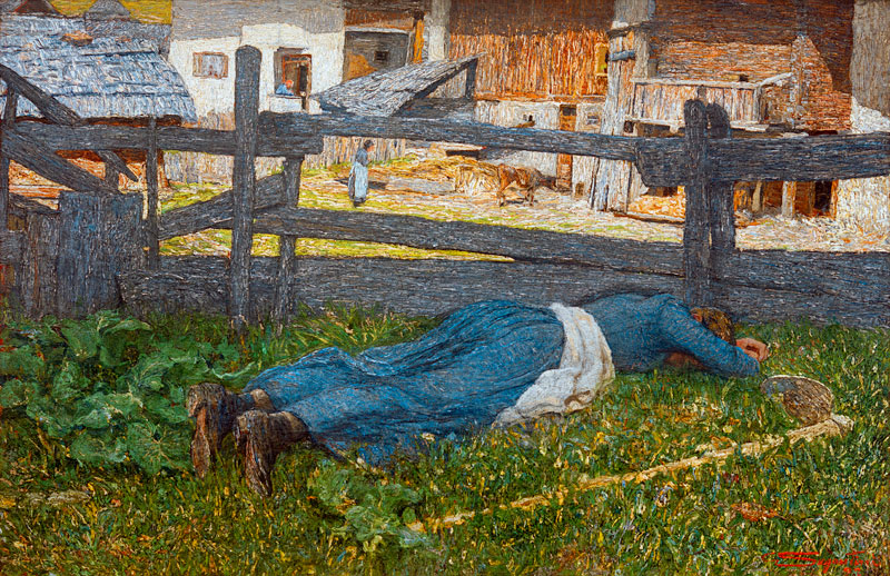 Shady resting place. de Giovanni Segantini