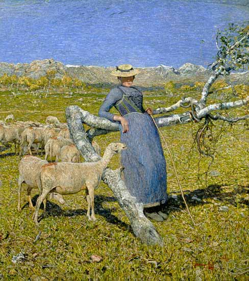 Afternoon in the Alps - Detail de Giovanni Segantini