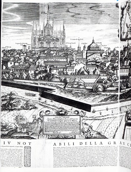 A Section of a Map of Milan de Giovanni Battista Bonacina