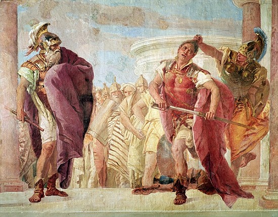 Minerva Preventing Achilles from Killing Agamemnon, from ''The Iliad'' by Homer, 1757 de Giovanni Battista (Giambattista) Tiepolo
