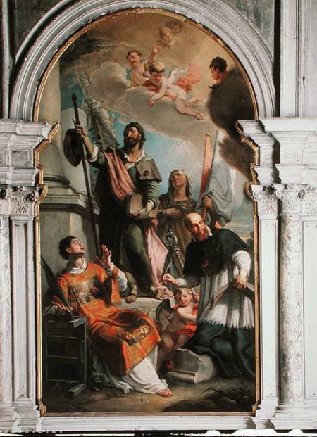 Saint Lawrence, Saint Francis of Sales, Saint Rocco and Saint Anne de Girolamo Brusaferro