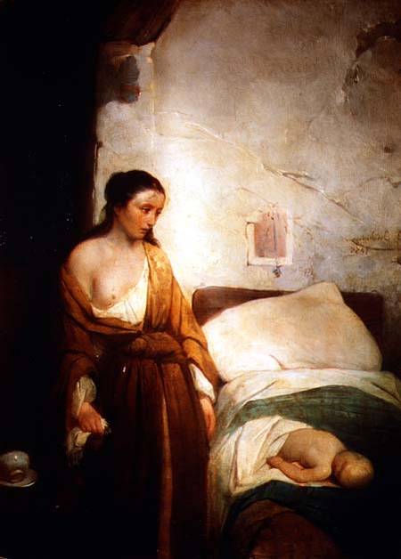 Poor Mother de Girolamo Induno