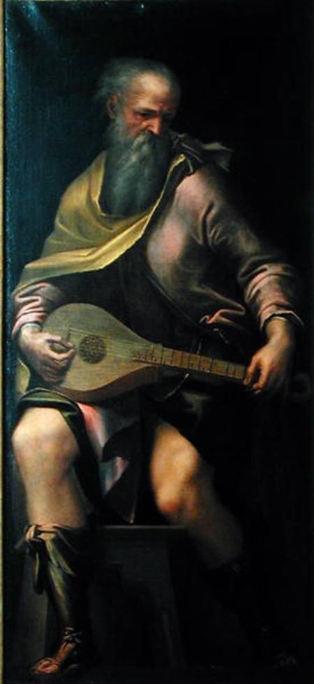 Lute player de Girolamo Mazzola Bedoli