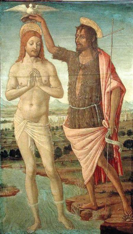 The Baptism of Christ de Giudoccio di Giovanni Cozzarelli